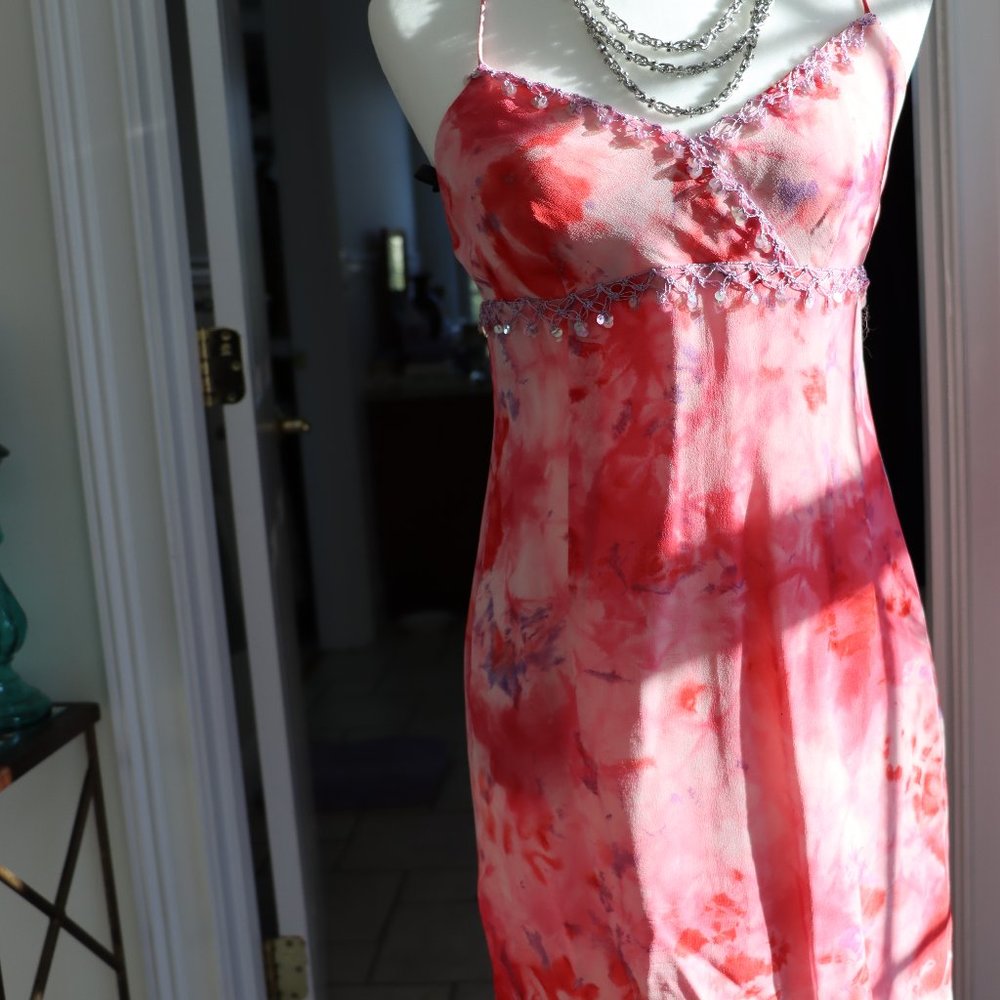 Nicole Miller Pink Silk Dress